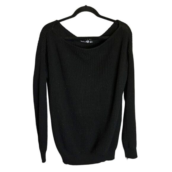 5 for $25🔥Size 18 Boohoo Plus Black Knit Sweater - Picture 1 of 7